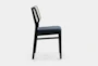 Cane Dining Chair W Black Velvet Seat  - Side