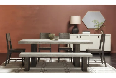 Titan 82 Inch Dining With Bench Set For 6