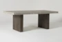 Titan 82" Faux Concrete Dining Table - Side