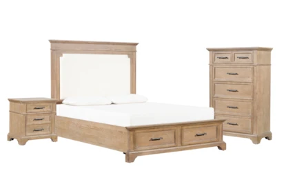 Whitney California King Storage 3 Piece Bedroom Set Living Spaces