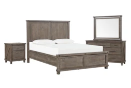 Jaxon Grey California King Panel 4 Piece Bedroom Set