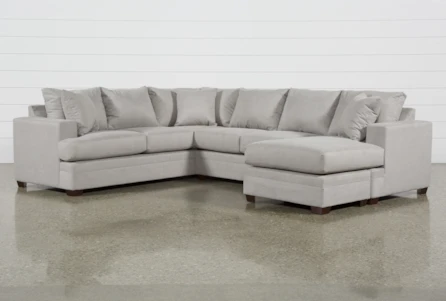 Kerri Cement 2 Piece 126 Sectional, Right Arm Facing Sofa Chaise Sectional Sofas