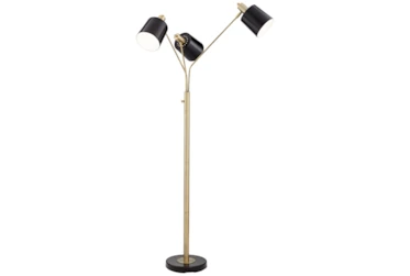 Floor Lamp-Black + Bronze 3 Tier