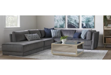 Retreat 5 Piece 114" Modular Sectional With Left Facing Bumper Chaise