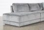 Retreat Chenille 5 Piece 114" Modular Sectional With Left Facing Bumper Chaise - Side