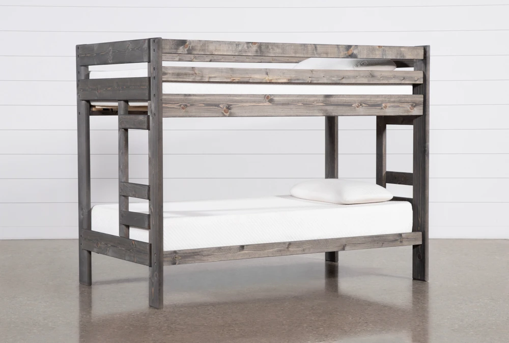Durango Grey Twin Over Twin Wood Bunk Bed