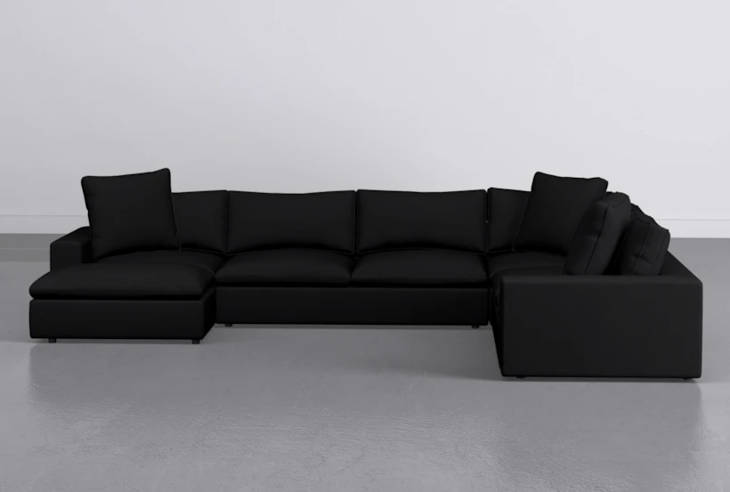 Utopia 4 Piece 158" Midnight Sectional With Left Arm Facing Chaise - 360