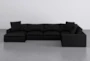 Utopia 4 Piece 158" Midnight Sectional With Left Arm Facing Chaise - Signature