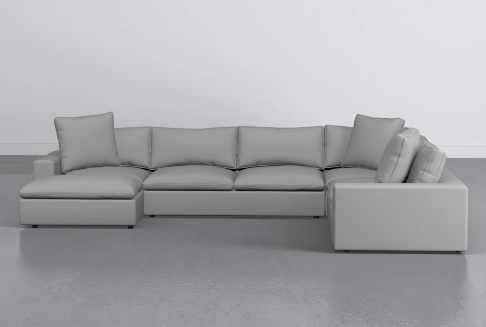 Utopia 4 Piece 158" Pepper Sectional With Left Arm Facing Chaise