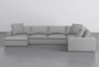Utopia 4 Piece 158" Pepper Sectional With Left Arm Facing Chaise - Signature