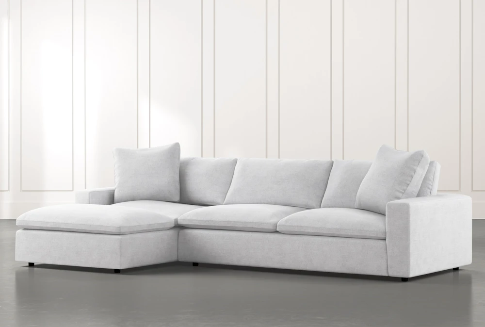 Utopia Modular 2 Piece Grey 122" Sectional With Left Arm Facing Chaise