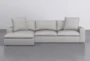 Utopia 2 Piece 122" Sterling Sectional With Left Arm Facing Chaise - Front
