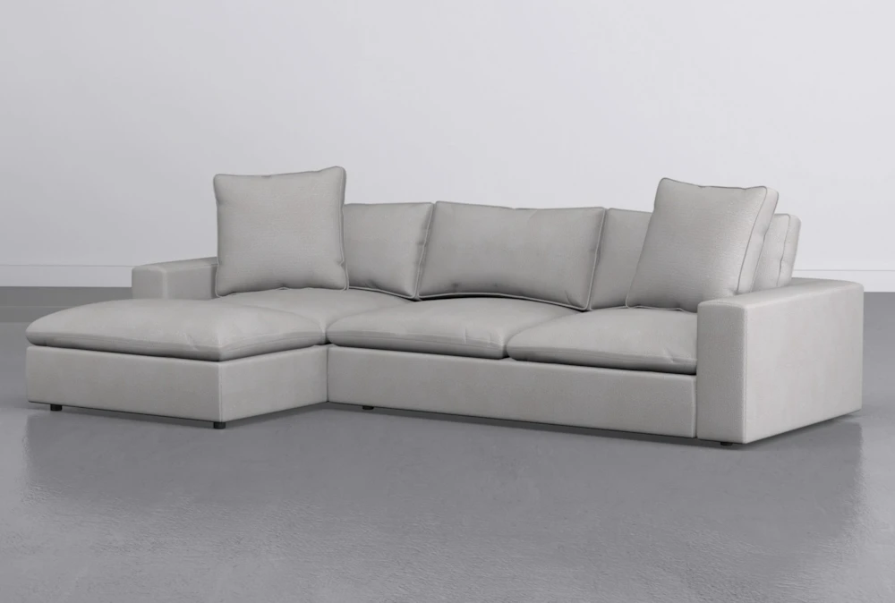 Utopia 2 Piece 122" Sterling Sectional With Left Arm Facing Chaise