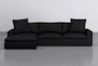 Utopia 2 Piece 122" Gunmental Sectional With Left Arm Facing Chaise - Front