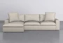 Utopia 2 Piece 122" Linen Sectional With Left Arm Facing Chaise - Front