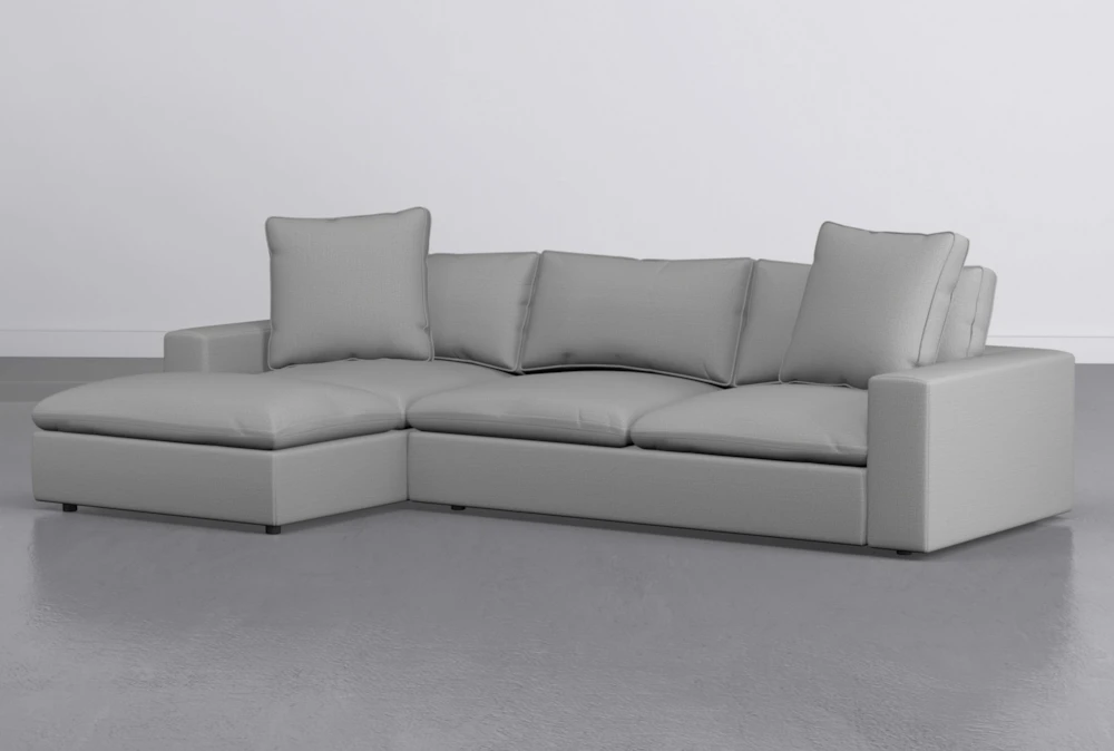 Utopia 2 Piece 122" Pepper Sectional With Left Arm Facing Chaise