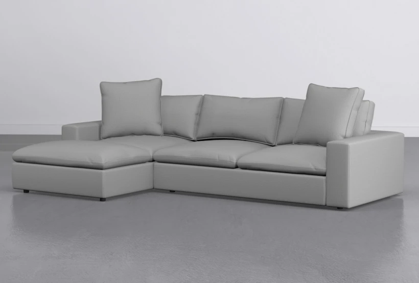 Utopia 2 Piece 122" Pepper Sectional With Left Arm Facing Chaise - 360
