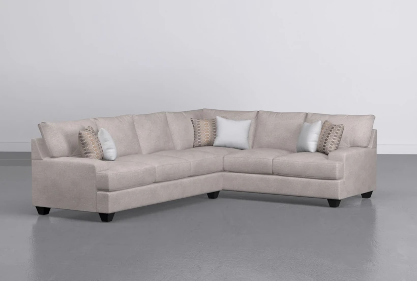 Harper Down III Grey Chenille Modular 2 Piece 125" Sectional With Left Arm Facing Sofa - 360