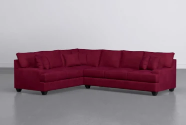 Harper Foam II Red 2 Piece 125" Sectional With Right Arm Facing Sofa