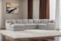 Prestige Foam Light Grey 3 Piece Sectional With Left Arm Facing Chaise - Room