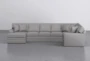 Prestige Foam II Light Grey 3 Piece 159" Sectional With Left Arm Facing Chaise - Signature