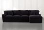 Prestige Foam Black 2 Piece Sectional With Left Arm Facing Chaise - Front