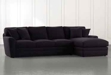 Prestige Foam Black 2 Piece Sectional With Left Arm Facing Chaise