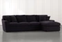 Prestige Foam Black 2 Piece Sectional With Left Arm Facing Chaise - Signature