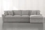 Prestige Foam Light Grey 2 Piece Sectional With Left Arm Facing Chaise - Front
