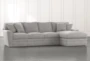 Prestige Foam Light Grey 2 Piece Sectional With Left Arm Facing Chaise - Signature
