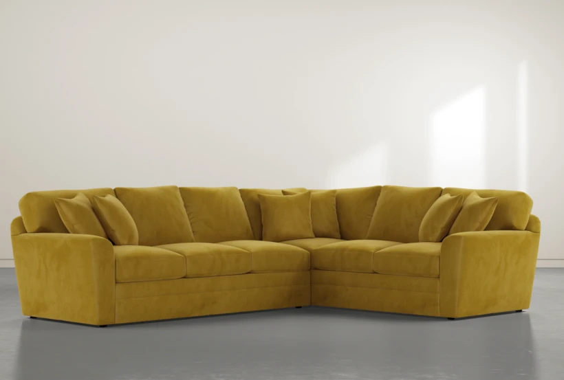 Prestige Foam Yellow 2 Piece Sectional With Left Arm Facing Sofa - 360
