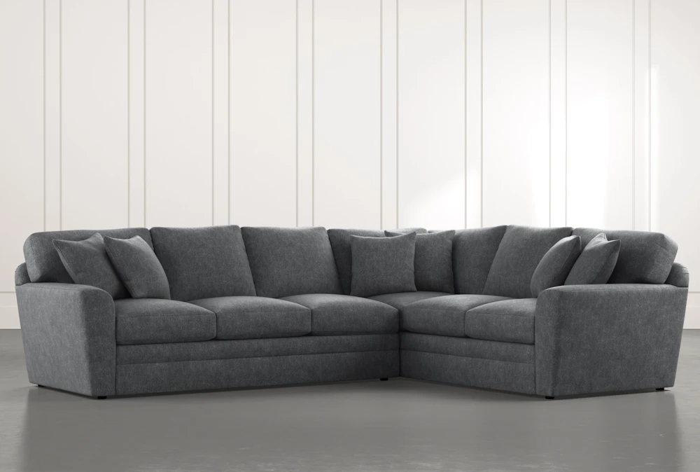 Prestige Foam Dark Grey 2 Piece Sectional With Left Arm Facing Sofa