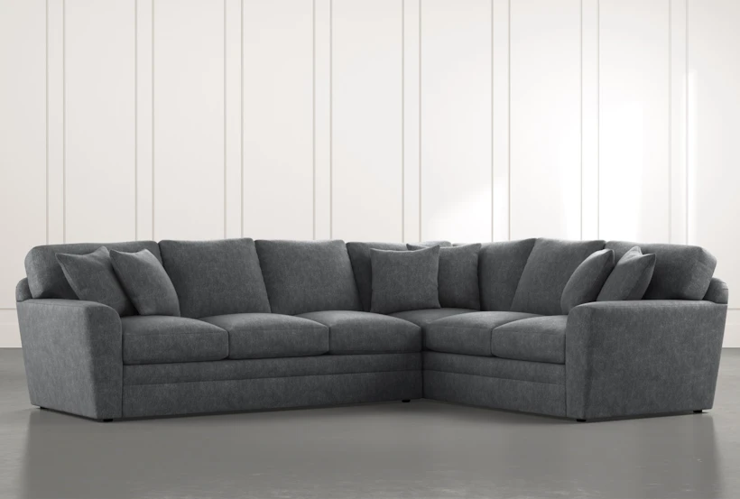 Prestige Foam Dark Grey 2 Piece Sectional With Left Arm Facing Sofa - 360