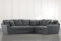 Prestige Foam Dark Grey 2 Piece Sectional With Left Arm Facing Sofa - Signature