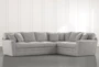 Prestige Foam Light Grey 2 Piece Sectional With Left Arm Facing Sofa - Signature