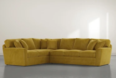 Prestige Foam Yellow 2 Piece Sectional With Right Arm Facing Sofa