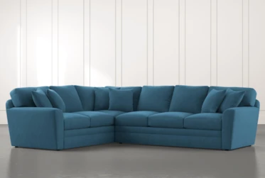 Prestige Foam Teal 2 Piece Sectional With Right Arm Facing Sofa