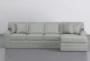 Prestige Down Mint 2 Piece 126" Sectional With Right Arm Facing Chaise - Signature