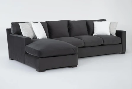 Mercer Down IV 2 Piece 125" Velvet Sectional With Left Arm Facing Chaise