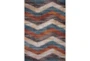 5'3"x7'5" Rug-Red & Teal Vertical Chevron - Signature