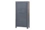 Black Corrugated 2 Door Tall Cabinet  - Signature