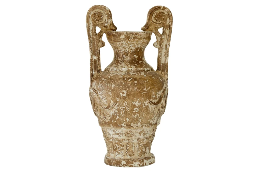 22 Inch Distressed Terracotta Vase - 360