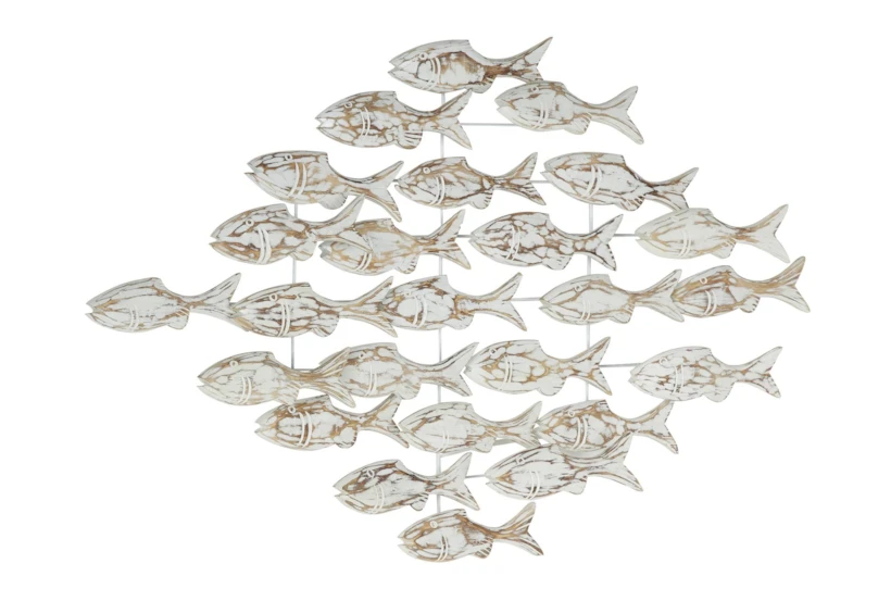 26 Inch Swimming Fish Wall Art - 360
