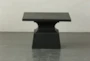 Black Oak Geometric Square Coffee Table  - Front