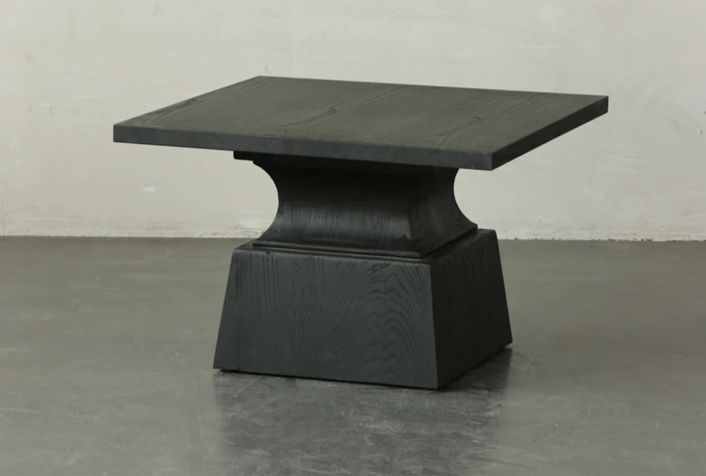 Black Oak Geometric Square Coffee Table | Living Spaces