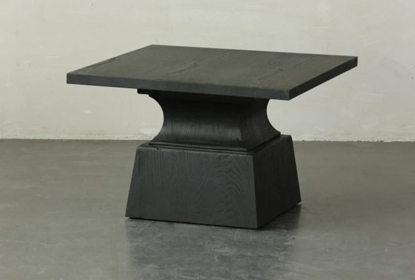 Black Oak Geometric Square Coffee Table  - 360