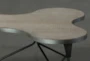 Pine + Metal Irregular Shape Coffee Table - Detail