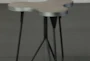 Pine + Metal Irregular Shape Accent Table - Detail