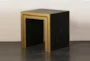 Brown + Gold Nesting Accent Table Set Of 2 - Side