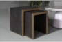 Brown + Gold Nesting Accent Table Set Of 2 - Room